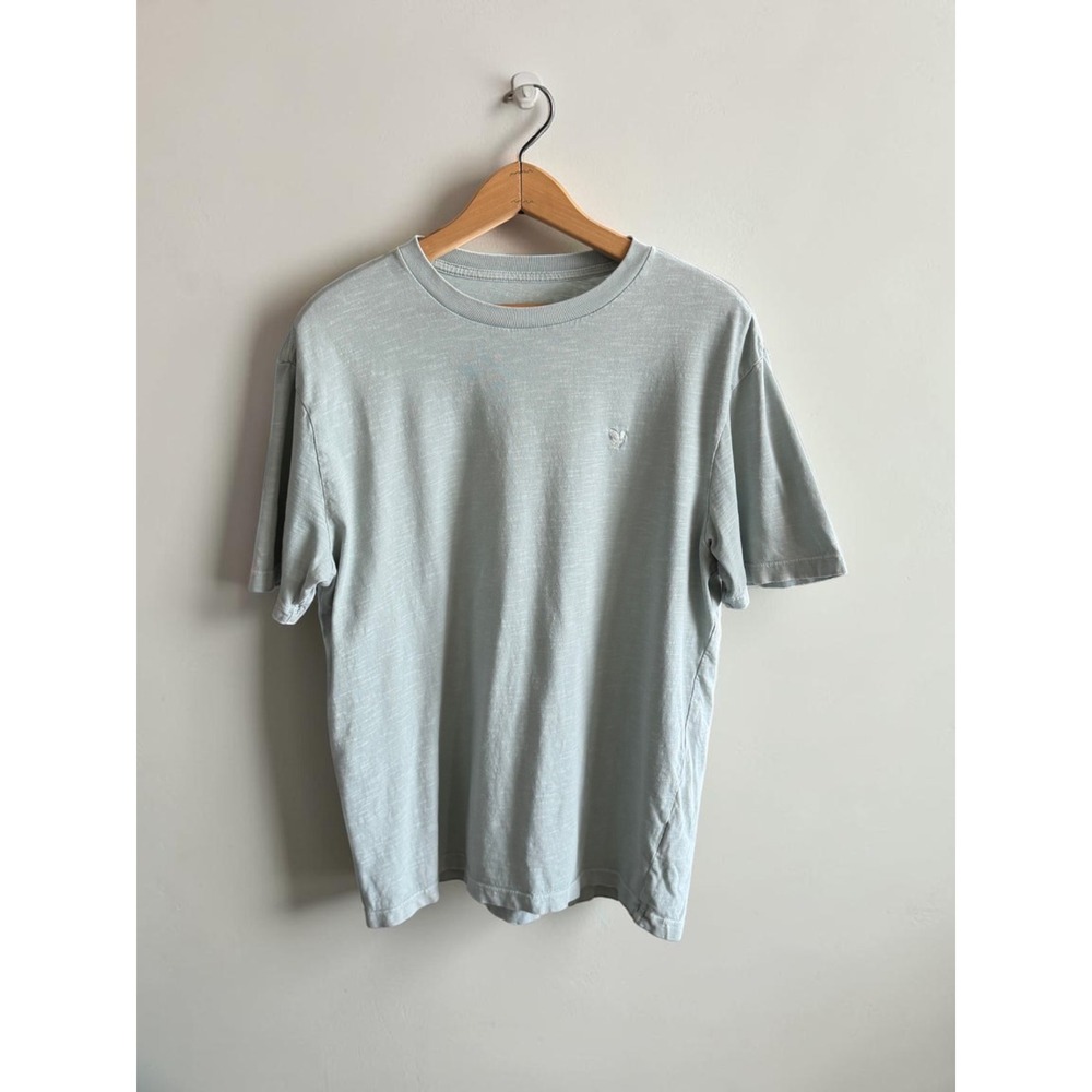 American Eagle Mens Super Soft Slub T-Shirt Sage Green Medium Standard Fit